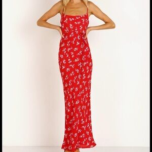 Flynn Skye Jackie Slip Ciao for now Floral Maxi Dress Rayon Crepe Fabric Baby